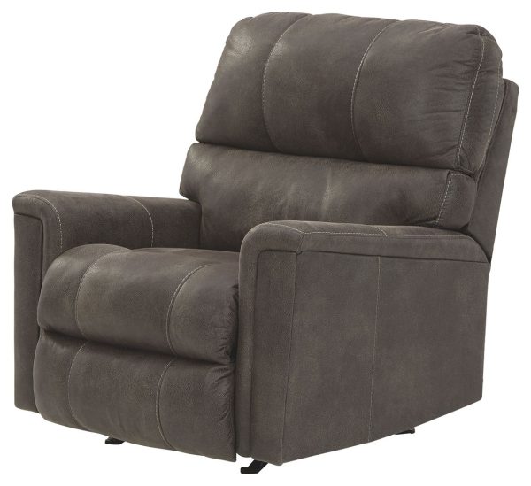 Navi - Smoke - Rocker Recliner - Faux Leather on Sale