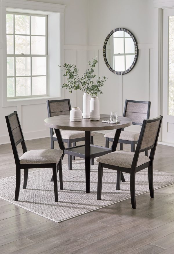 Corloda - Black   Gray - Round Drm Table Set (Set of 5) Online Sale