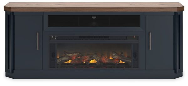 Landocken - Two-tone - 83  TV Stand With Electric Fireplace Online