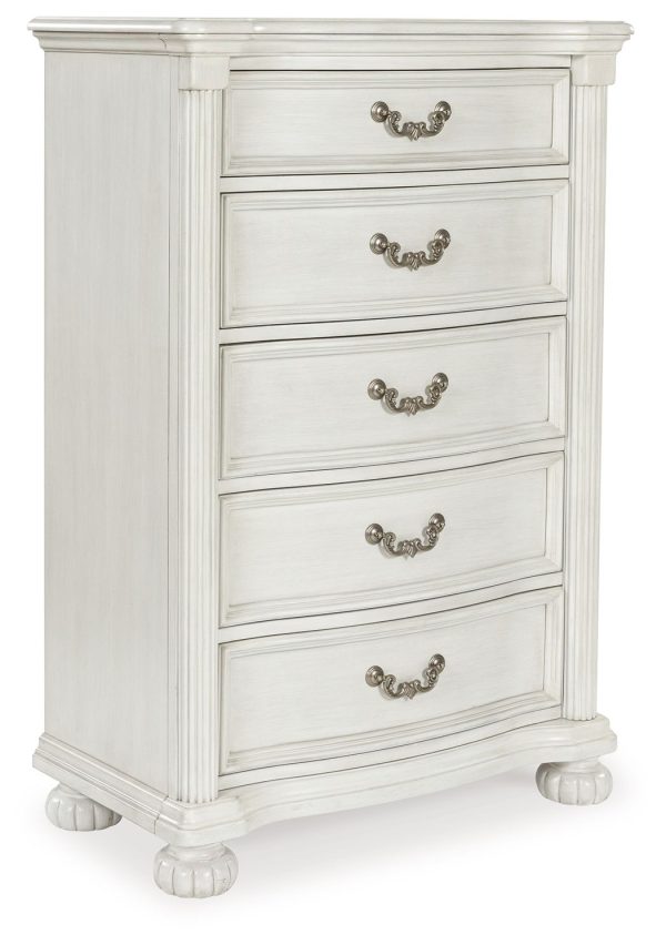 Montelaine - Antique White - Five Drawer Chest on Sale