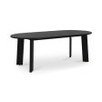 Delta - Oval Outdoor Dining Table - Black Hot on Sale