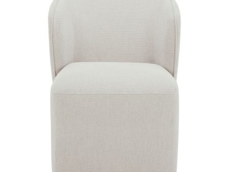 Larson - Rolling Dining Chair Performance Fabric - Helio Oyster Online Sale