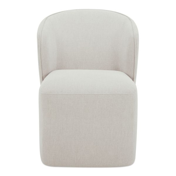 Larson - Rolling Dining Chair Performance Fabric - Helio Oyster Online Sale