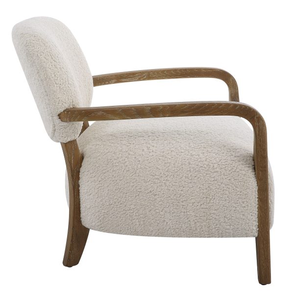 Telluride - Natural Shearling Accent Chair - Beige For Cheap