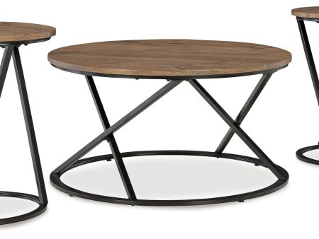 Cassbryn - Brown   Black - Occasional Table Set (Set of 3) Cheap