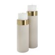 Wessex - Pillar Candleholders (Set Of 2) - White Online now