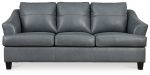 Genoa - Steel - Sofa - Leather Match Cheap