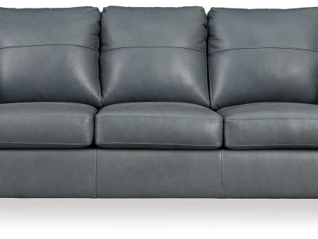 Genoa - Steel - Sofa - Leather Match Cheap