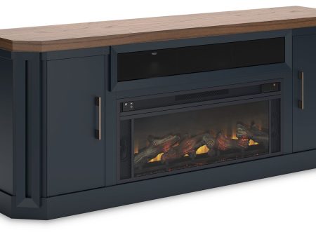 Landocken - Two-tone - 83  TV Stand With Electric Fireplace Online