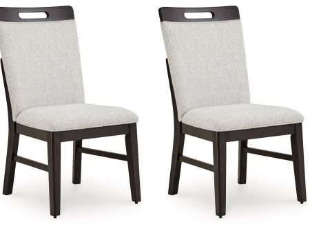 Neymorton - Light Gray   Brown - Dining Upholstered Side Chair (Set of 2) on Sale