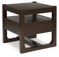 Breckington - Dark Brown - Square End Table Sale