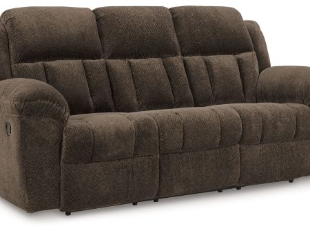 Frohn - Chocolate - Reclining Sofa - Fabric Online now