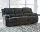 Draycoll - Slate - Reclining Power Sofa - Fabric Discount