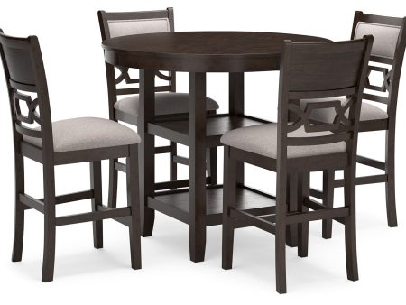 Langwest - Brown - Dining Room Counter Table Set (Set of 5) on Sale