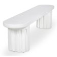 Eris - Outdoor Dining Bench - White on Sale