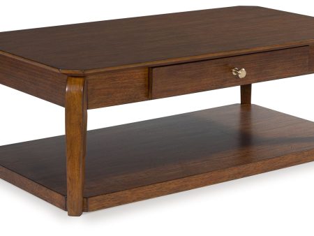 Trenmour - Medium Brown - Rectangular Cocktail Table For Discount