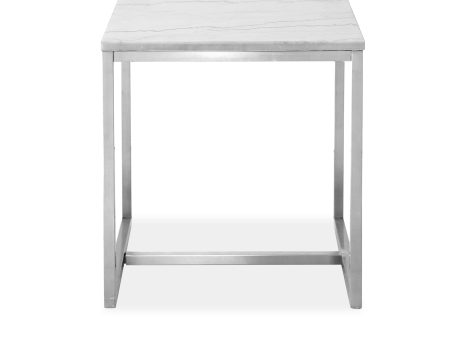 Esme - Rectangular End Table - White Online