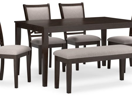 Langwest - Brown - Dining Room Table Set (Set of 6) Fashion