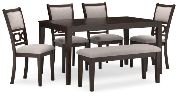 Langwest - Brown - Dining Room Table Set (Set of 6) Fashion