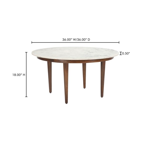 Lark - Coffee Table - White   Mango Brown Hot on Sale