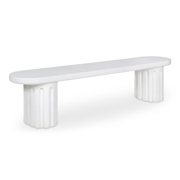 Eris - Outdoor Dining Bench - White on Sale