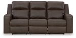 Lavenhorne - Granite - Reclining Sofa W  Drop Down Table - Faux Leather Online