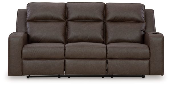 Lavenhorne - Granite - Reclining Sofa W  Drop Down Table - Faux Leather Online