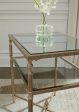 Cloverty - Aged Gold Finish - Rectangular End Table Sale