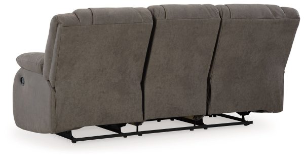 First Base - Gunmetal - Reclining Sofa - Faux Leather on Sale