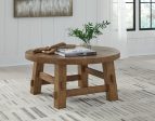 Mackifeld - Warm Brown - Round Cocktail Table on Sale