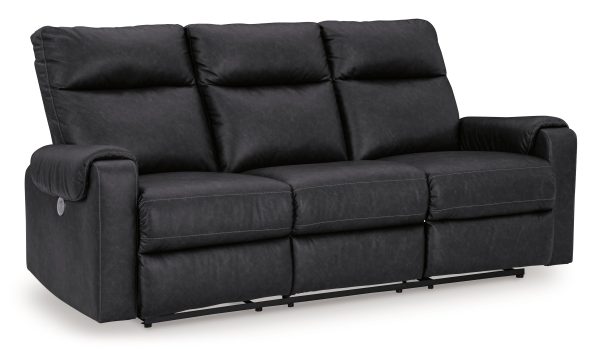 Axtellton - Carbon - Power Reclining Sofa - Faux Leather Online Sale