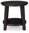 Celamar - Dark Brown - Round End Table Supply