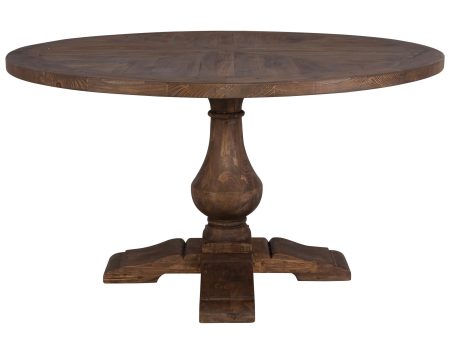 Stratford - Wood Round Dining Table - Dark Brown Fashion