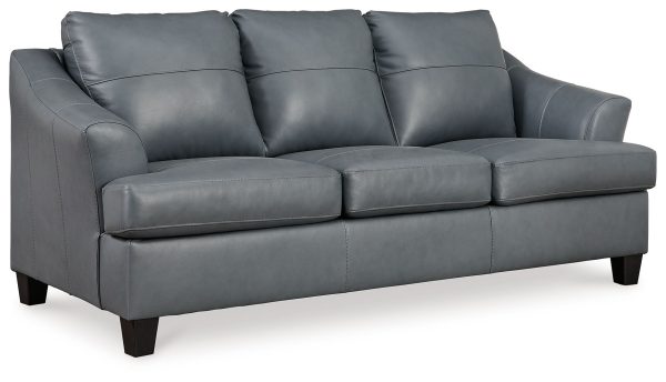 Genoa - Steel - Sofa - Leather Match Cheap