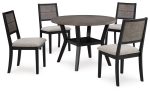 Corloda - Black   Gray - Round Drm Table Set (Set of 5) Online Sale