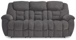 Foreside - Charcoal - Reclining Sofa - Fabric For Sale