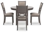 Wrenning - Gray - Dining Room Table Set (Set of 5) For Sale