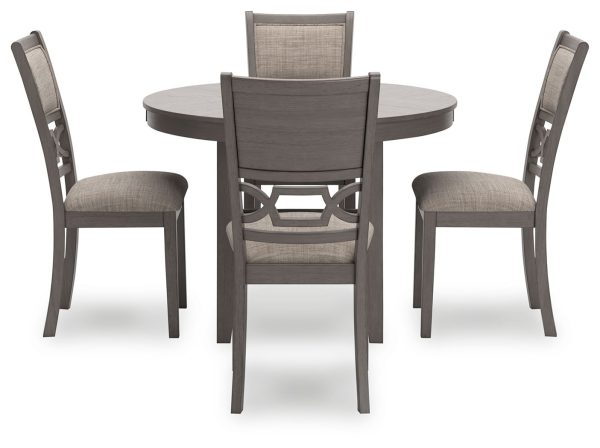 Wrenning - Gray - Dining Room Table Set (Set of 5) For Sale