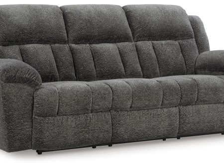 Frohn - Graphite - Reclining Sofa - Fabric For Cheap