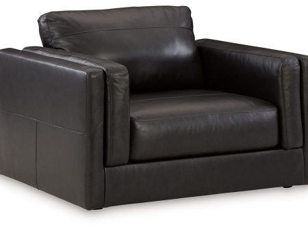 Amiata - Onyx - Chair And A Half - Leather Match Online Sale