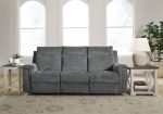 Barnsana - Gravel - Power Reclining Sofa - Fabric Hot on Sale