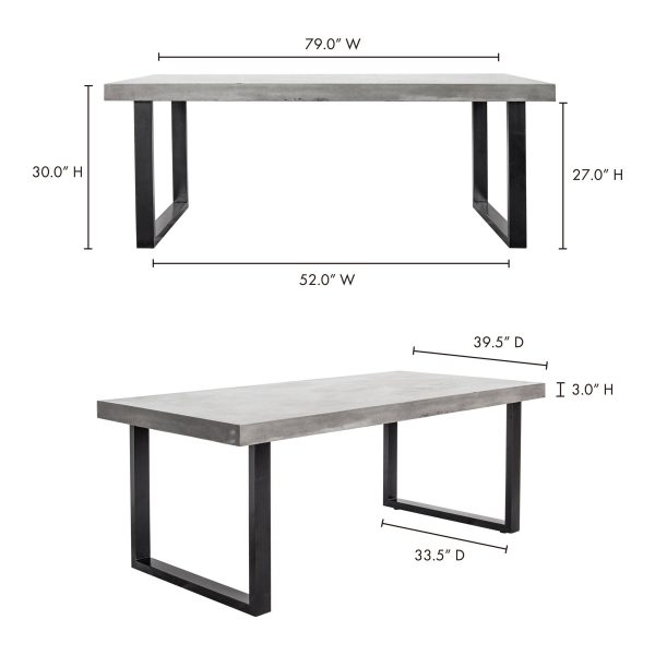 Jedrik - Outdoor Dining Table Large - Cement Hot on Sale