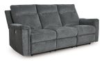 Barnsana - Gravel - Power Reclining Sofa - Fabric Hot on Sale