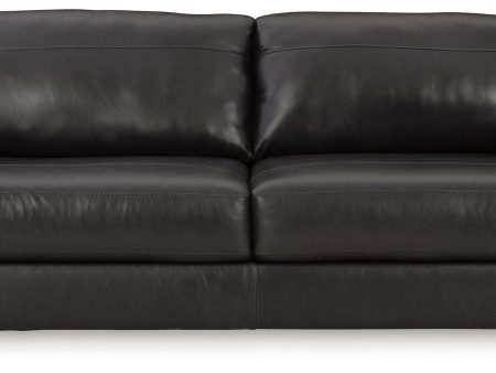 Amiata - Onyx - Sofa - Leather Match For Discount