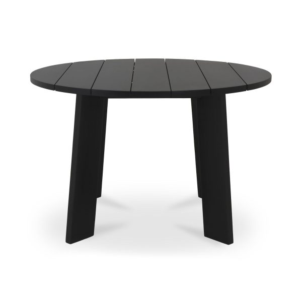 Delta - Round Outdoor Dining Table - Black Supply