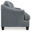 Genoa - Steel - Sofa - Leather Match Cheap