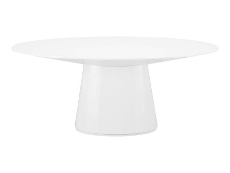 Otago - Oval Dining Table Wood - White Online