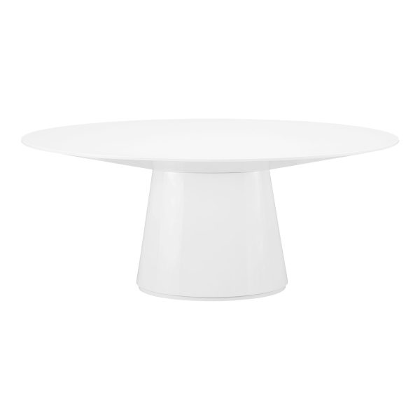 Otago - Oval Dining Table Wood - White Online