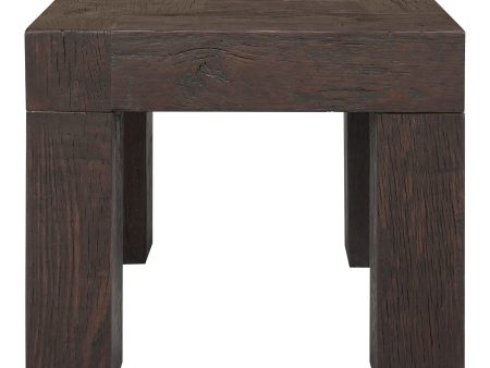 Evander - Side Table - Dark Brown Online now