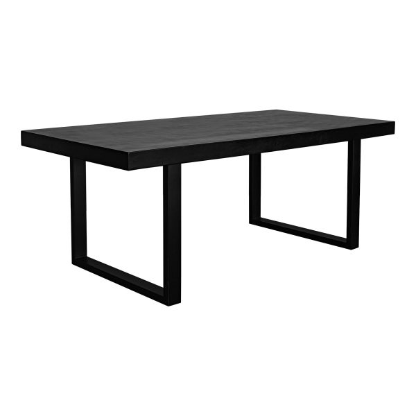 Jedrik - Outdoor Dining Table Large - Black - Concrete Online now